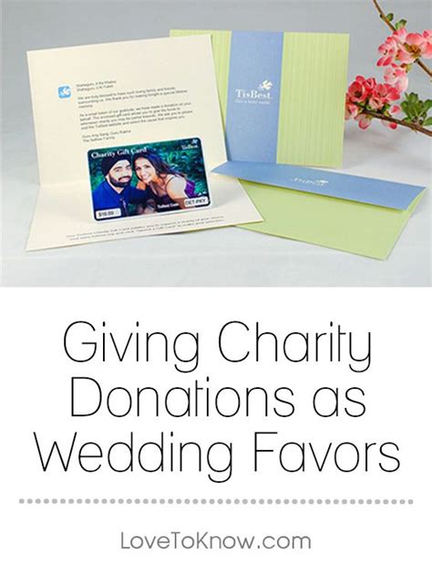 wedding favors charity|wedding favor charity donation wording.